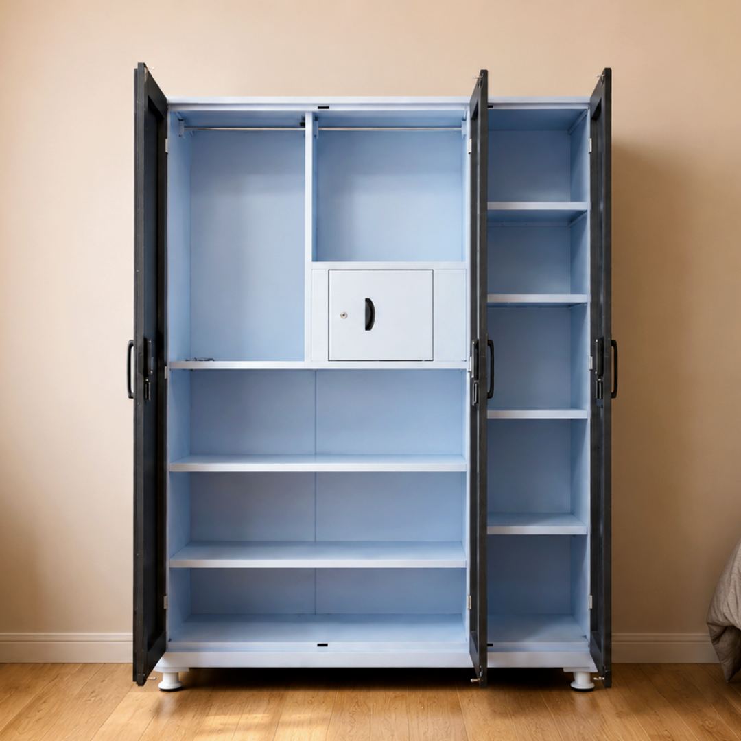 Secure-X Steel Almirah (Model 4006) | Home Steel Almirah – open view