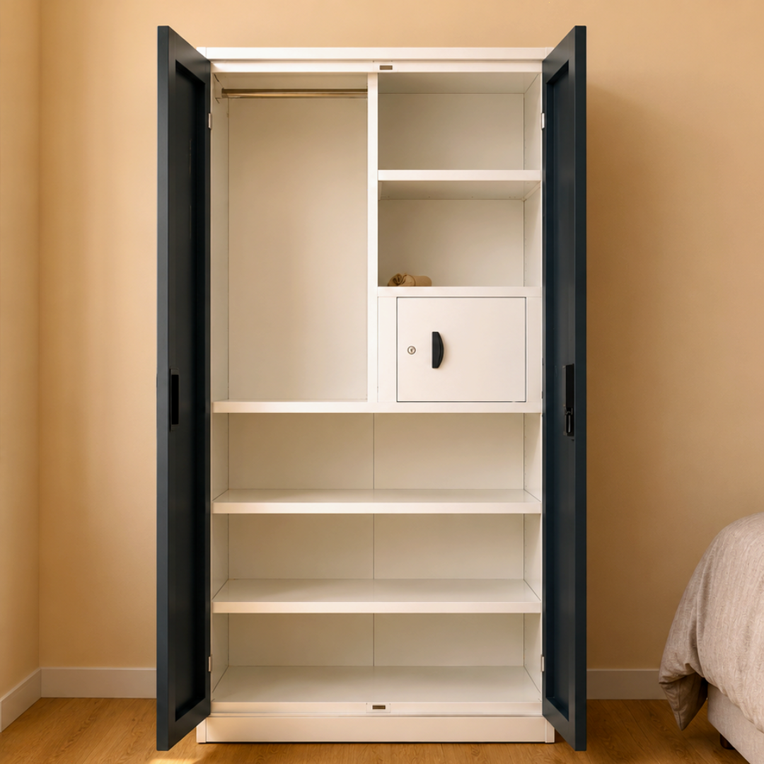 Secure-X Steel Almirah (Model 3006) | Home Steel Almirah – open view