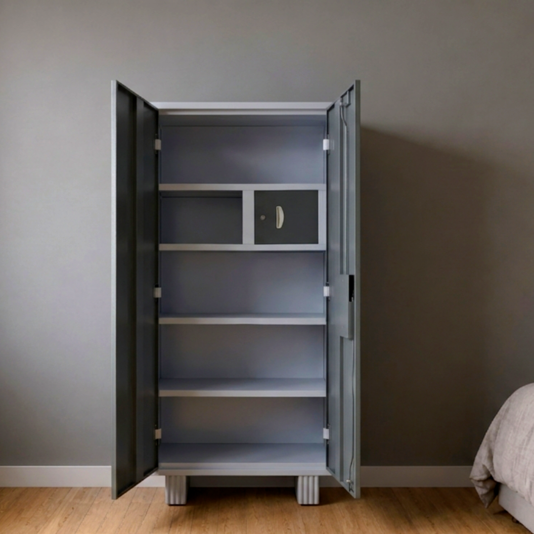 Secure-X 2 Door | Office Steel Almirah Storage – open view