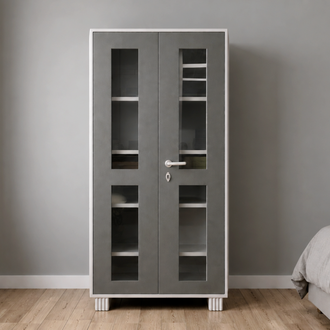 Secure-X Glass Door Showcase Steel Almirah