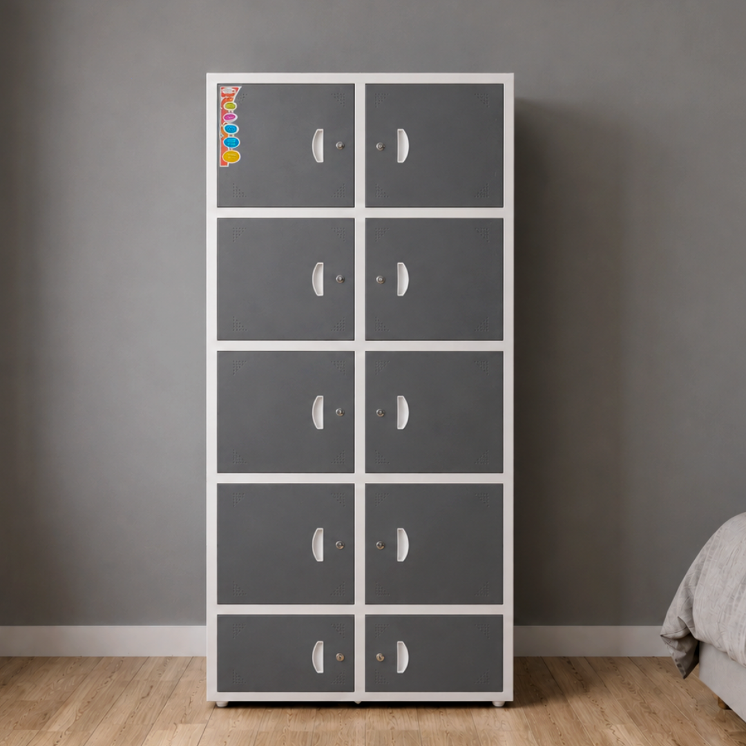 Secure-X 10 Door Steel Locker Cabinet